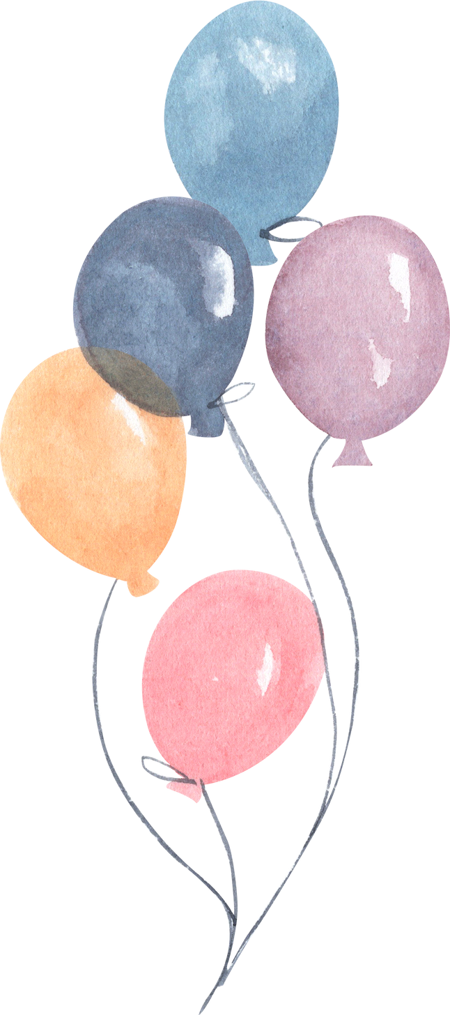 Watercolor Balloons Illustration